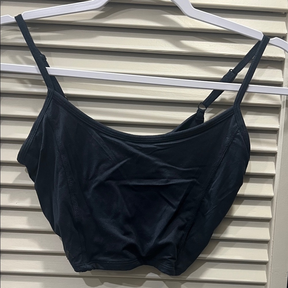Alphalete Black Twist Back Crop Top
